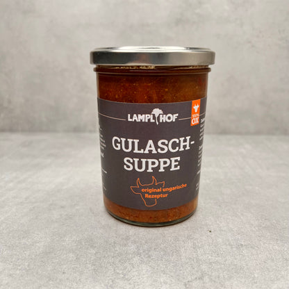 Gulaschsuppe vom Ochsen im Glas